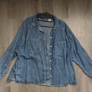Denim Button-Up Shirt